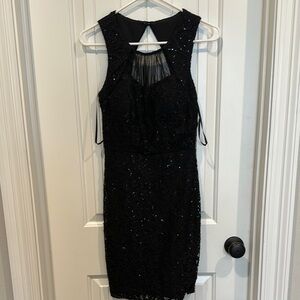Elegant Black Sequin Dress